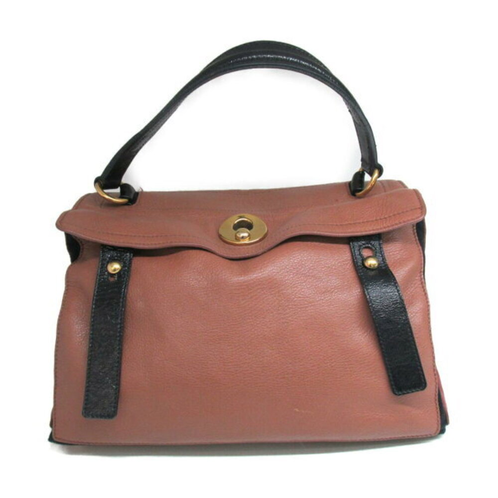Saint Laurent Yves Muse Two handbag canvas calfskin brown black